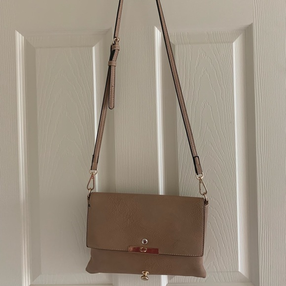Handbags - Tan leather and gold crossbody purse Handbags - Tan leather and gold crossbody purse